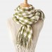 Women Artificial Cashmere Colorful Lattice Woven Tassel Fashion Warmth Shawl Scarf