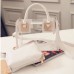 Transparent  Crystal Bag Celeb Tote Sandy Beach Bag Shoulder Handbag