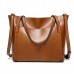 Women Oil Leather Tote Handbags Vintage Shoulder Bags Capacity Crossbody Bags