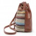 Fashion Bohemian Striped Bucket Bag Messenger Shoulder Bag Crossbody Bag