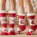 Women Warm Winter Outdoor Christmas Style Elk Snowflake Pattern Plus Velvet Thicken Home Sleep Socks Tube Socks