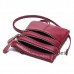 Women Genuine Leather Multi  Function Phone Bag Solid Crossbody Bag