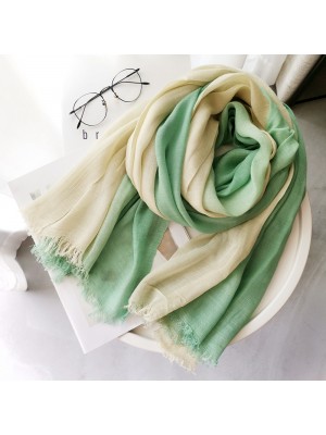 Women Cotton Gradient Contrast Color Ladies Casual Elegant Winter Autumn Keep Warm Neck Protection Multi  purpose Scarf Shawl