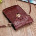 Women Crocodile Shoulder Bags Gilrs Mini Wallet Functional 6 5 Inch Phone