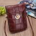 Women Crocodile Shoulder Bags Gilrs Mini Wallet Functional 6 5 Inch Phone