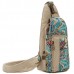 Canvas Retro National Floral Women Crossbody Bag Chest Sling Bag