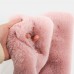 Women Faux Rabbit Fur Soft Cross Bib Winter Plush Warm Scarf