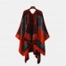 Women Artificial Cashmere Long Colored Grid Pattern Winter Outdoor Warm Big Shawl