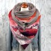 Women Multi  purpose Colored Landscape Printing Scarf Triangle Autumn Winter Warm Soft Button Scarf Scarves