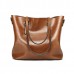 Women Oil Leather Tote Handbags Vintage Shoulder Bags Capacity Big Shopping Tote Crossbody Bags