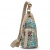 Canvas Retro National Floral Women Crossbody Bag Chest Sling Bag