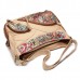 Canvas Tribal Flower Printing Multi  pockets Crossbody Bag Shoulder Bags For Women