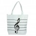 Women Canvas Musical  Shopping Bags Tote Girls Portable Shoulder Bags Handbags