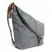 Women Men Canvas Cowhide Gray Button Shoulder Bags Casual Crossbody Bags