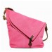 Women Men Canvas Cowhide Gray Button Shoulder Bags Casual Crossbody Bags