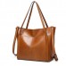 Women Oil Leather Tote Handbags Vintage Shoulder Bags Capacity Crossbody Bags