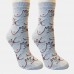 Women Cotton Personality Funny Pattern Breathable Sweat  absorbent Tube Socks