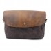 Vintage Genuine Leather Shoulder Bags Canvas Messenger Bags Shoulder Bags