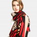 Women Double  sided Satin Printed Zebra Leopard Pattern Scarf Autumn Winter Super Long Thicken Warmth Shawls Neckerchief