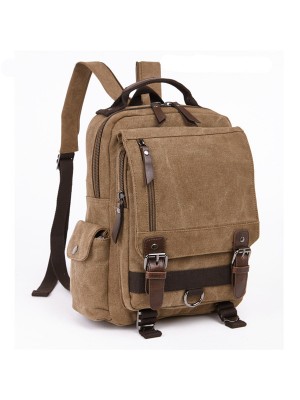 Women Men Canvas Chest Bag Travel Backpack School Bag