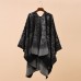 Women Artificial Cashmere Long Colored Grid Mixed  color Pattern Big Shawl